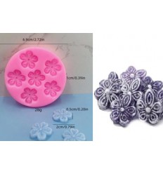 Molde silicona pequeñas violetas