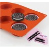 Molde SILICONA para galletas Oreo