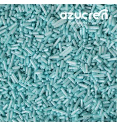 FIDEOS DE AZUCAR AZULES TURQUESA METALIZADOS