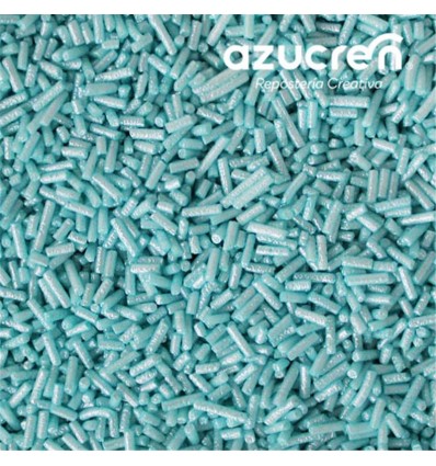 FIDEOS DE AZUCAR AZULES TURQUESA METALIZADOS
