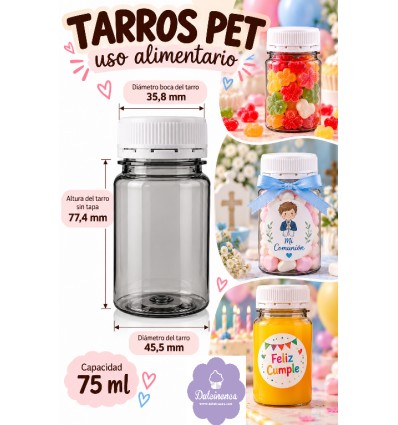 Frasco PET uso alimentario 75ml
