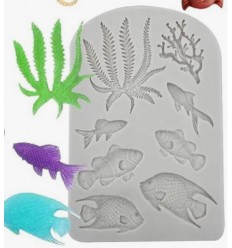 Molde silicona peces