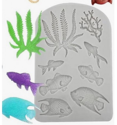 Molde silicona peces