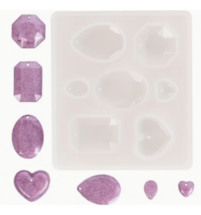Molde silicona piedras preciosas modelo2