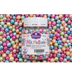 Mix Multicolor Perlas Metalizadas